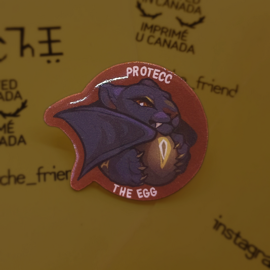 Wasitora with Egg pin 1.5in | 4cm