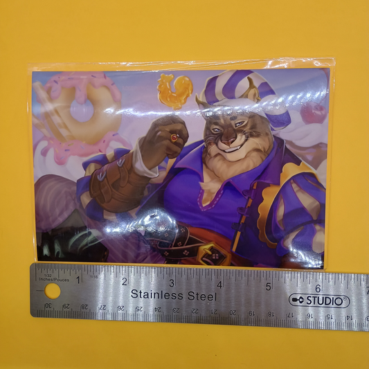 Furry Cat Gentleman Art Print - small sfw