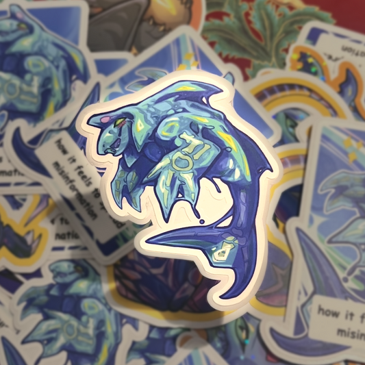 Chaos Fish Matte Sticker 3in / 7cm
