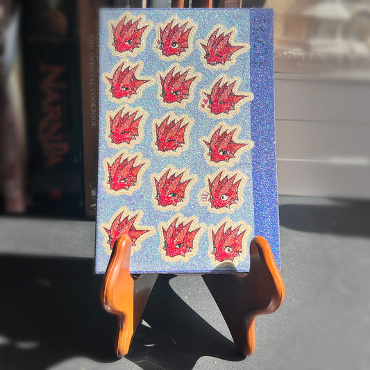 Chromatic kobold glitter sticker sheet - Red || 4x6in 10x15cm