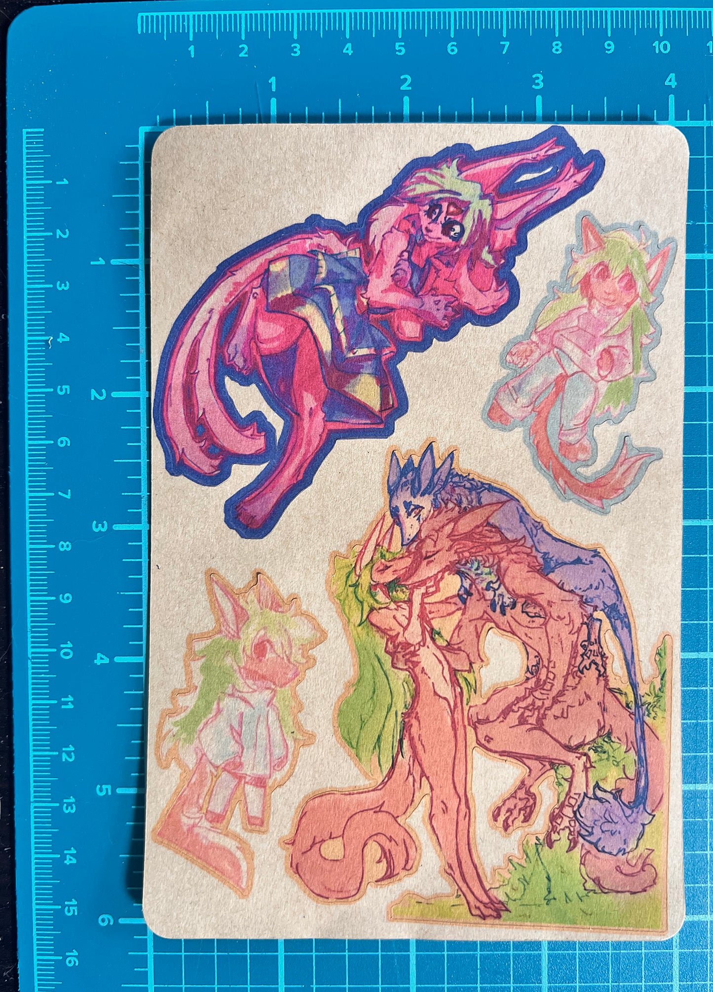 SET OF TWO sketchbook sticker sheets || 4x6in 10x15cm