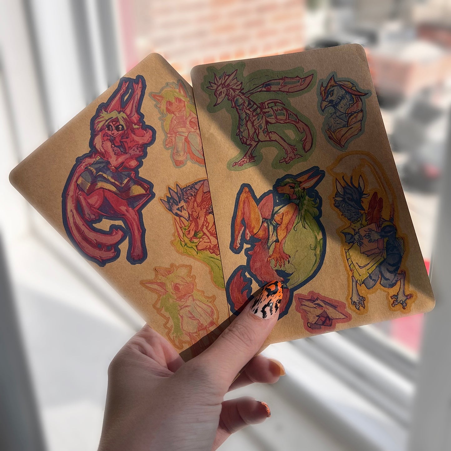 SET OF TWO sketchbook sticker sheets || 4x6in 10x15cm
