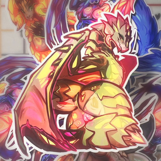 Green rath booba sticker glossy 4in || 10cm