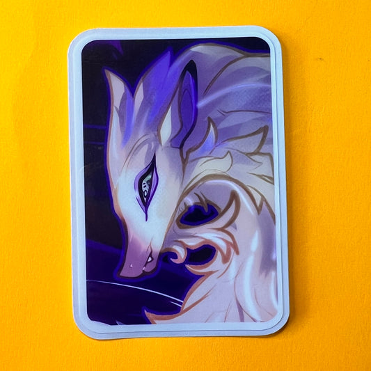 Lukaon wolf glossy sticker 3in || 7.5cm