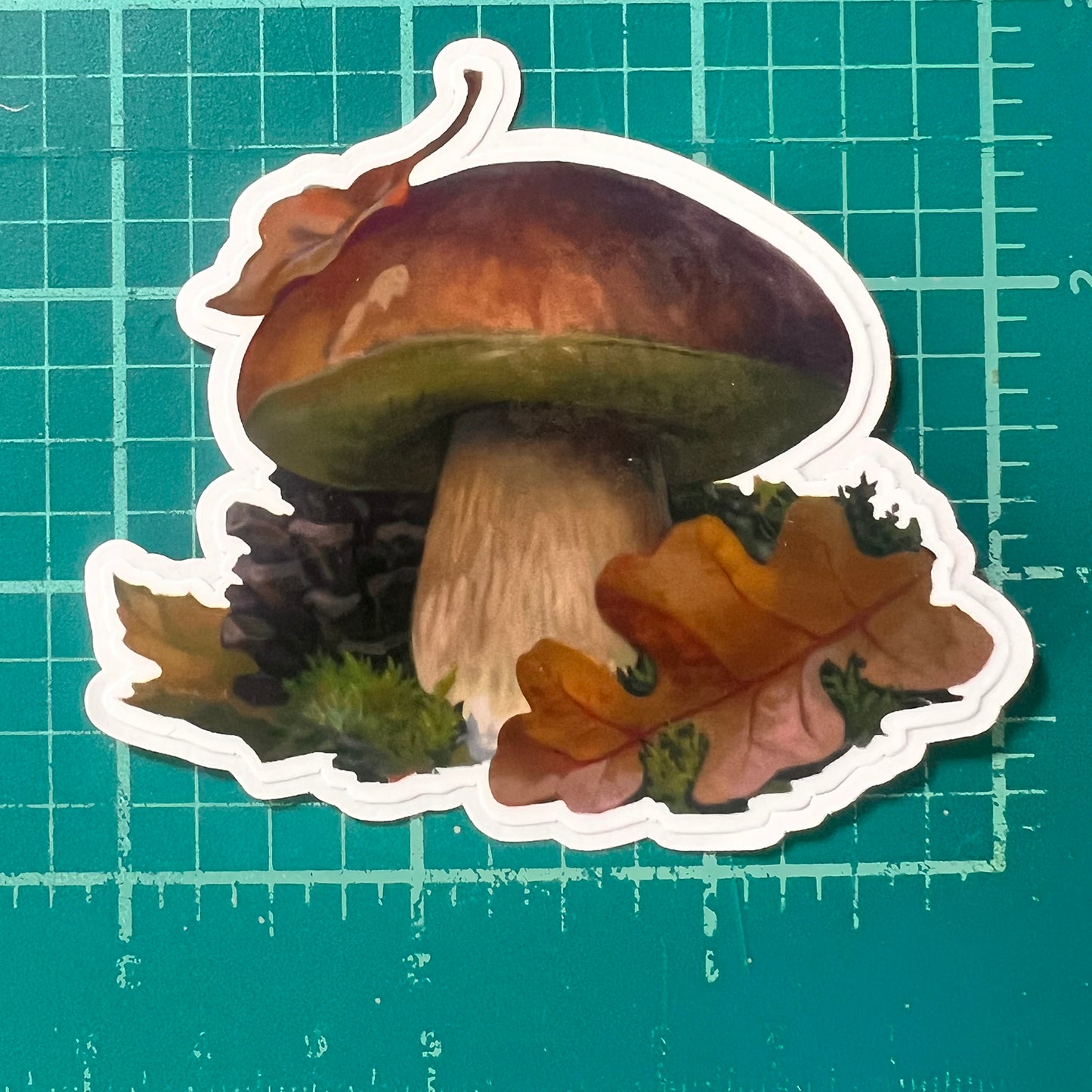 Mushroom glossy sticker 3in|7cm