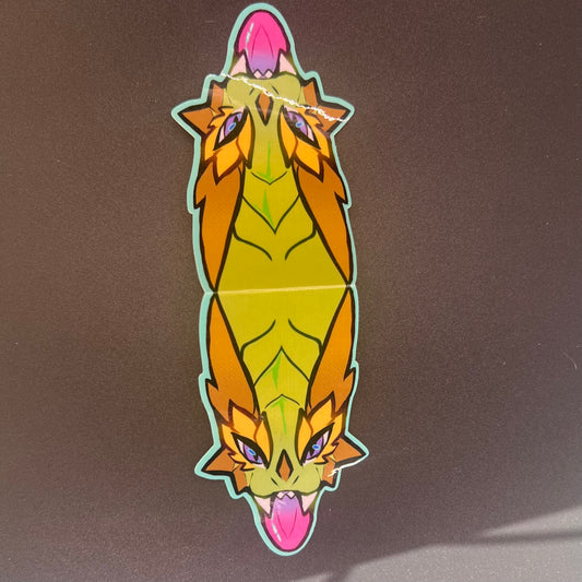 Magnetic Bookmark With a Dragon Glossy 2in | 5cm