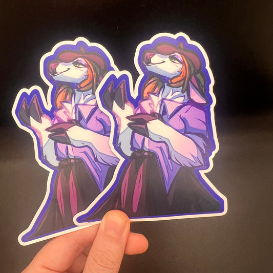 Furry DeerGoat Matte Vinyl Sticker 4inch | 10cm