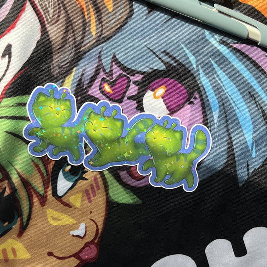 Walking Glorp Kitties Vinyl Sticker: Water Resistant 4inch | 10cm