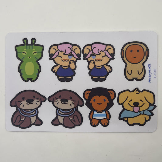 Rosemary Cuties Glorp Sticker Sheet: Matte 4x6 in | 10x15 cm Water Resistant