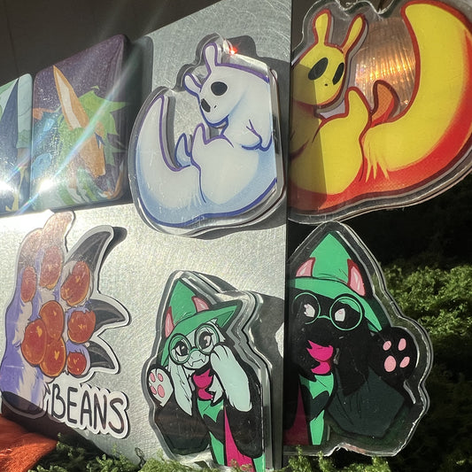 Ralsei Double-Sided Hanging Acrylic Fridge Magnet 2in | 5cm