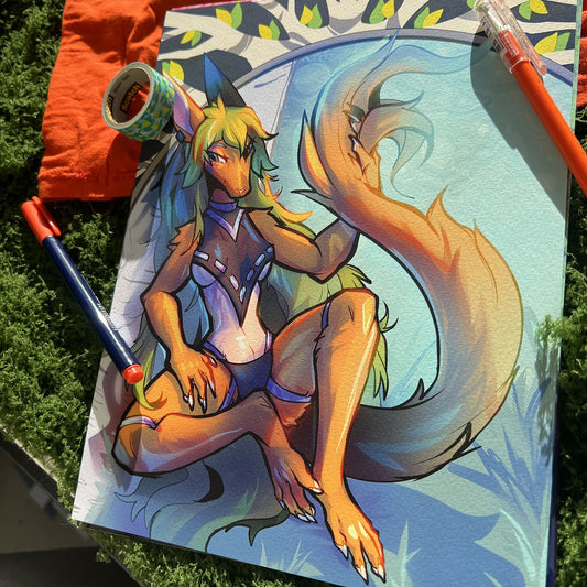 Chilling Elva Art Print: Matte Big Lettersize 8.5x11in | 21x27cm