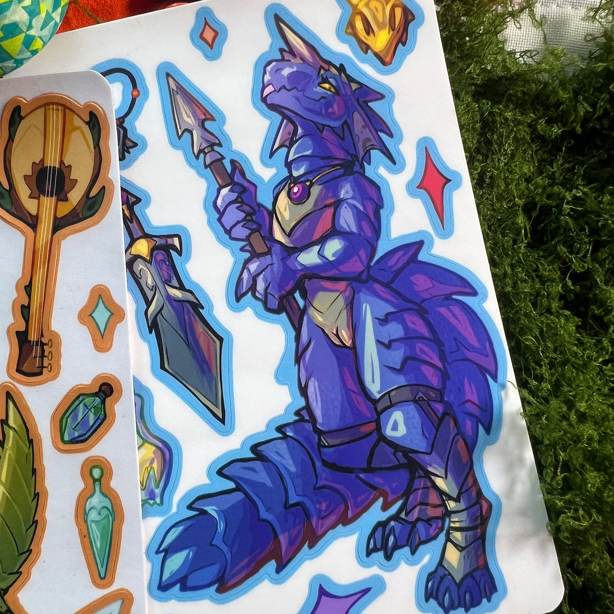 Blue Naked Kobold Sticker Sheet: Matte 4x6 in | 10x15 cm Water Resistant