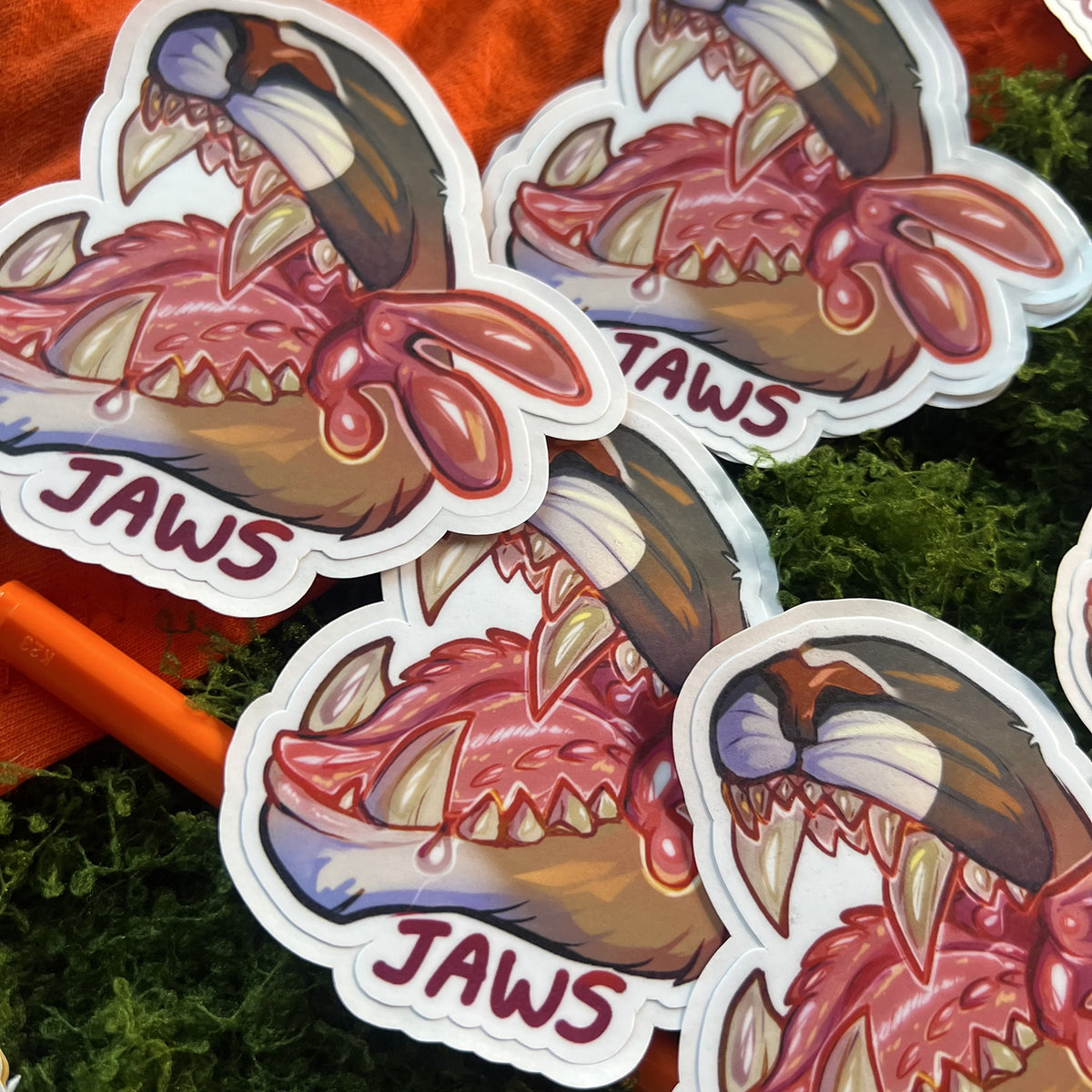 Jaws Maws Vore Matte Sticker: Water Resistant 3in | 7cm