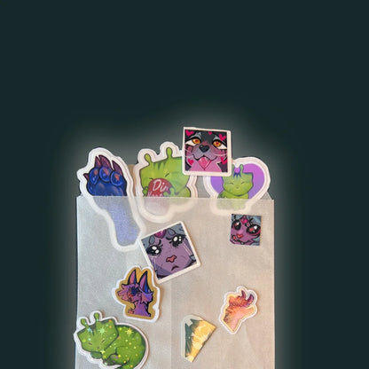10 random 1 inch sticker flakes | decals stationery set
