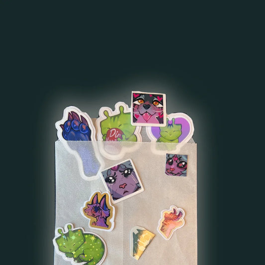 10 random 1 inch sticker flakes | decals stationery set