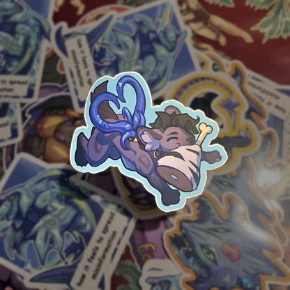 Avra with Meat Matte Sticker 3in / 7cm