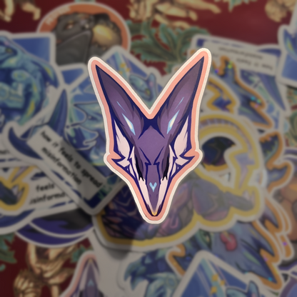 Jonecy Sergal Head Matte Sticker 3in / 7cm