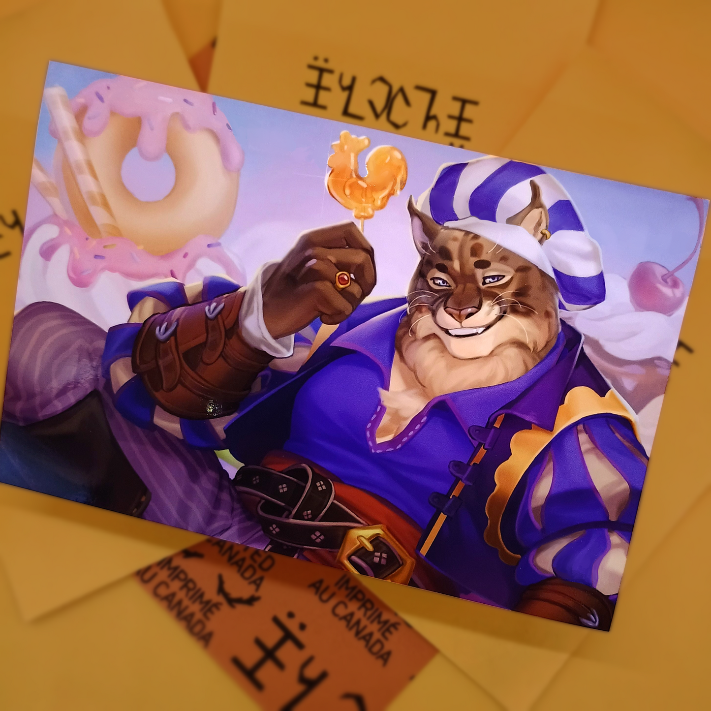 Furry Cat Gentleman Art Print - small sfw