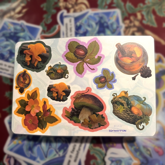 Autumn Vibes Sticker Sheet || 4x6in 10x15cm