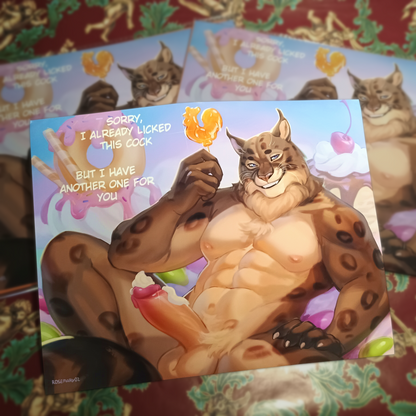 Furry Cat Gentleman Art Print - big nsfw