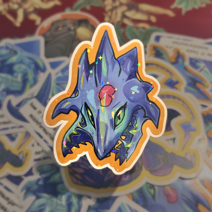 Chaos Head Star Holo Sticker 3in / 7cm