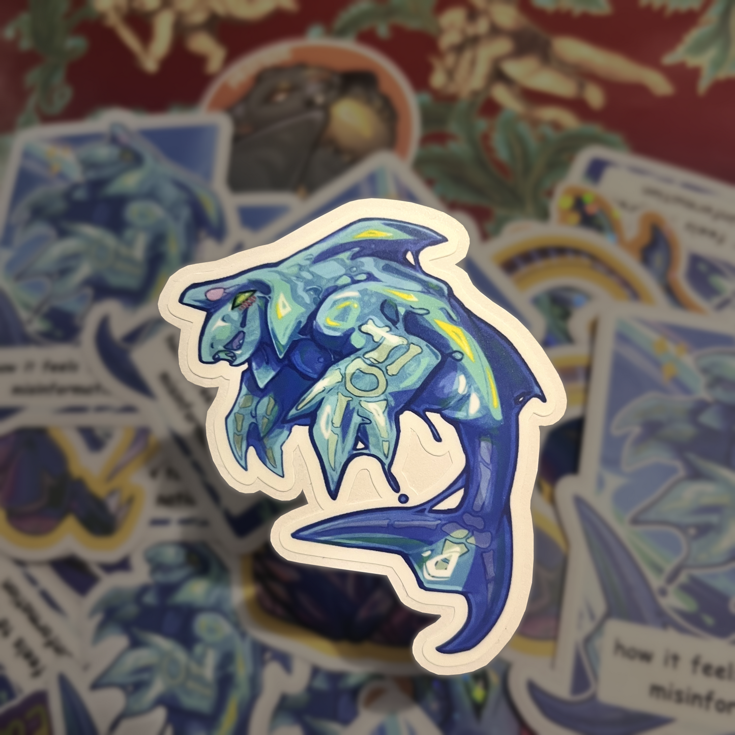 Chaos Fish Matte Sticker 3in / 7cm