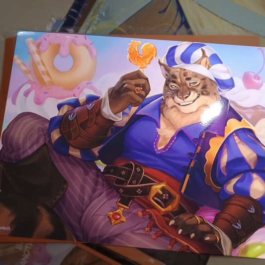 Furry Cat Gentleman Art Print - big sfw