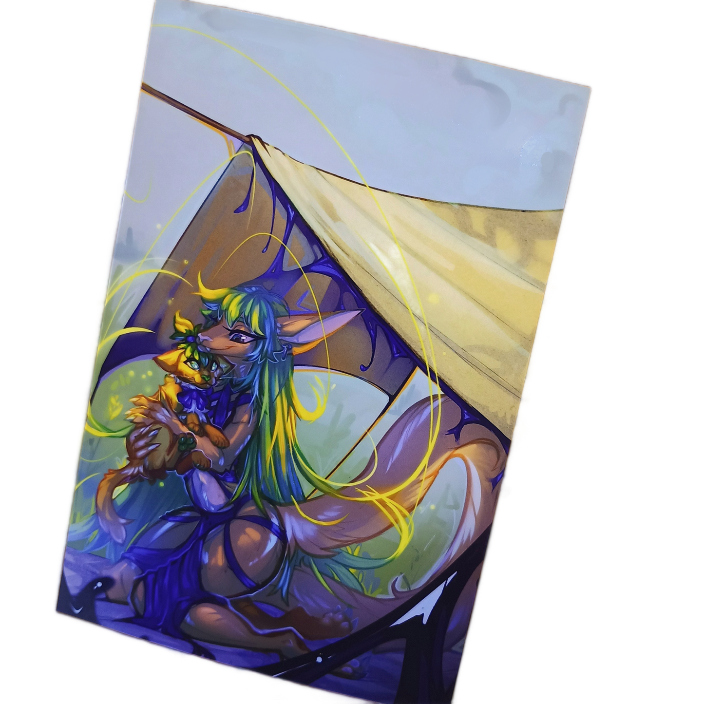 Elva with Elvacat Art print - small