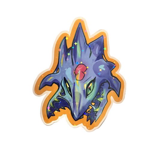 Chaos Head Star Holo Sticker 3in / 7cm