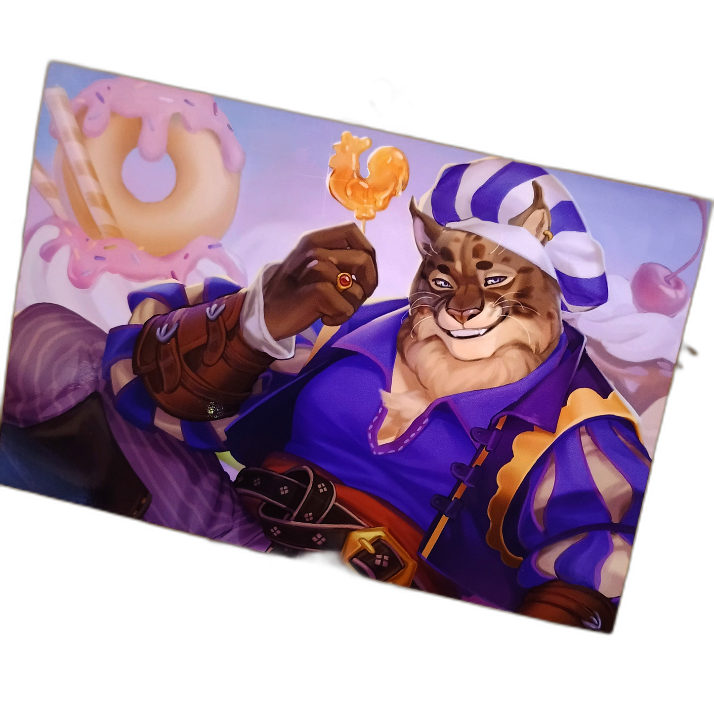 Furry Cat Gentleman Art Print - small sfw