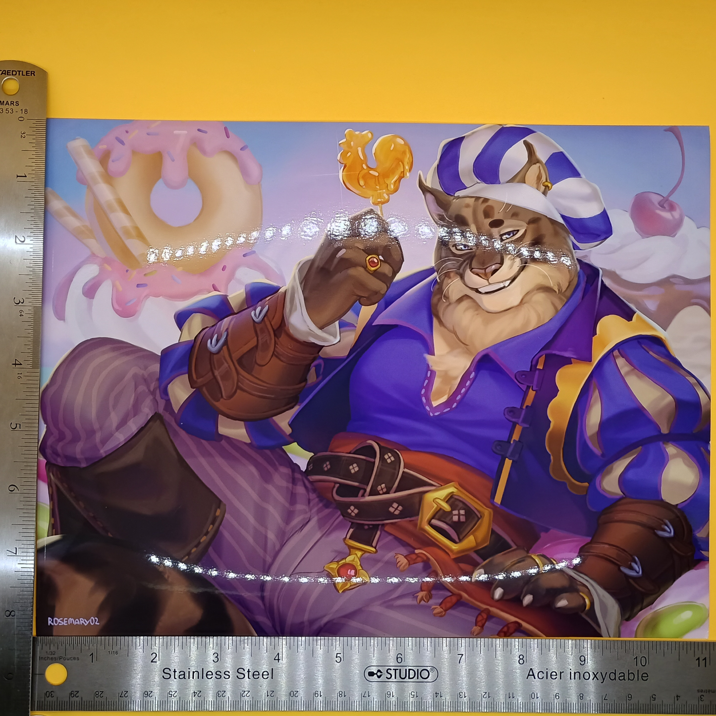 Furry Cat Gentleman Art Print - big sfw