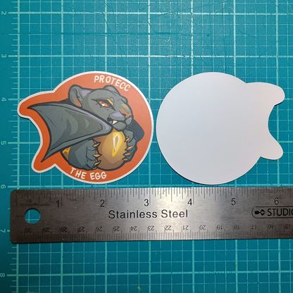 Wasitora Protecc The Egg Matte Sticker 3in / 7cm