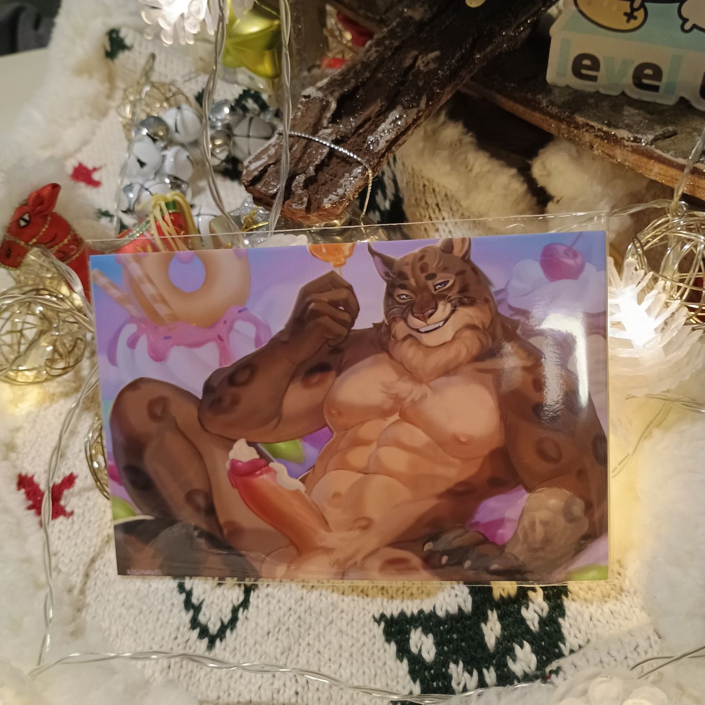 Furry Cat Gentleman Art Print - small nsfw