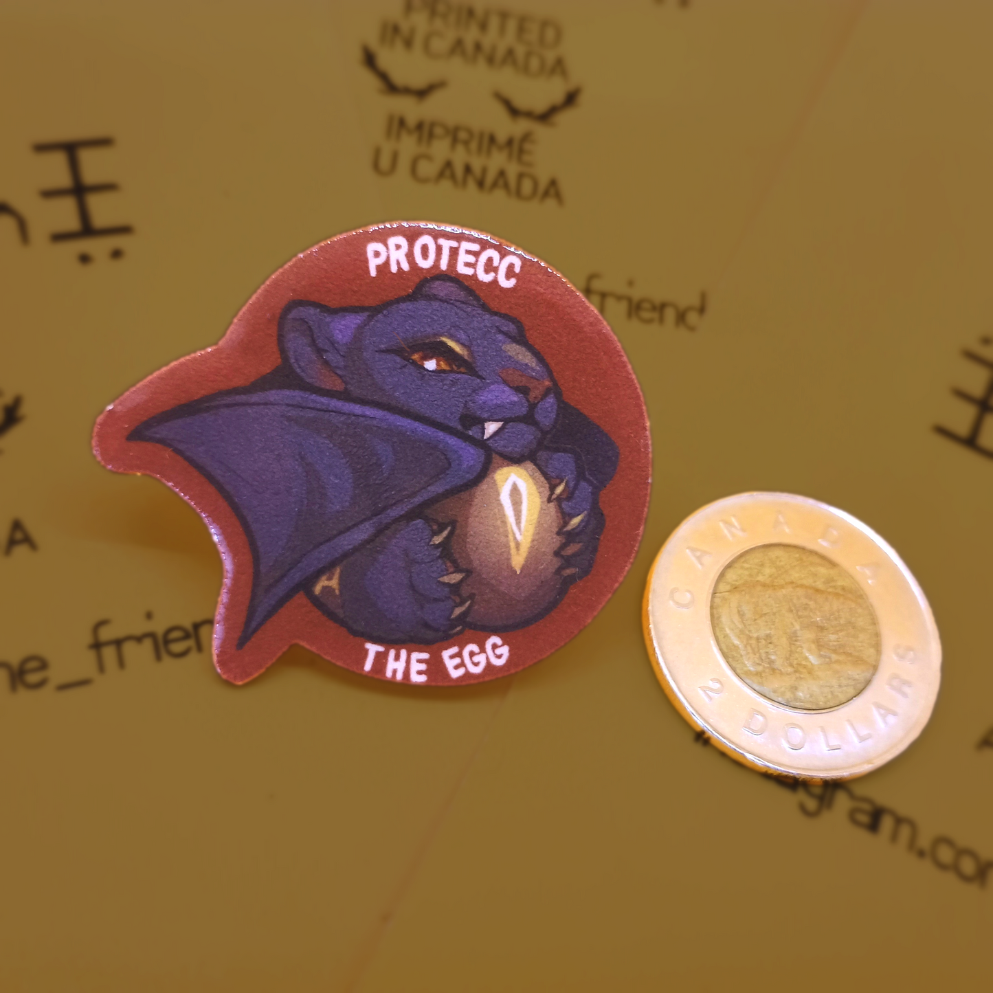 Wasitora with Egg pin  1.5in | 4cm