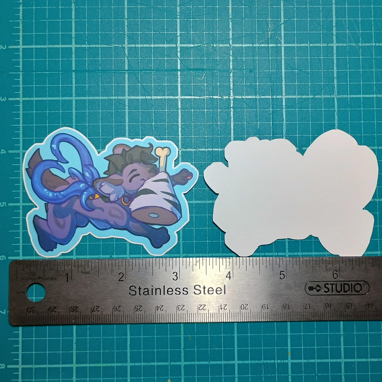 Avra with Meat Matte Sticker 3in / 7cm