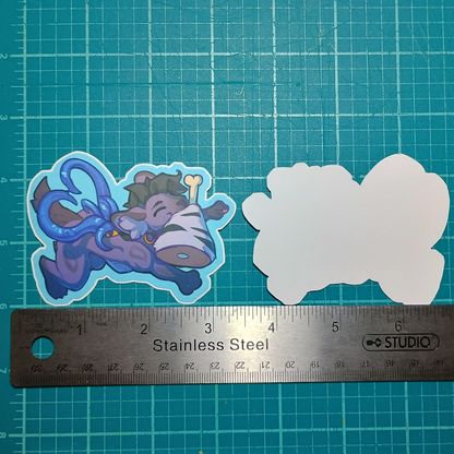 Avra with Meat Matte Sticker 3in / 7cm