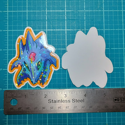 Chaos Head Star Holo Sticker 3in / 7cm