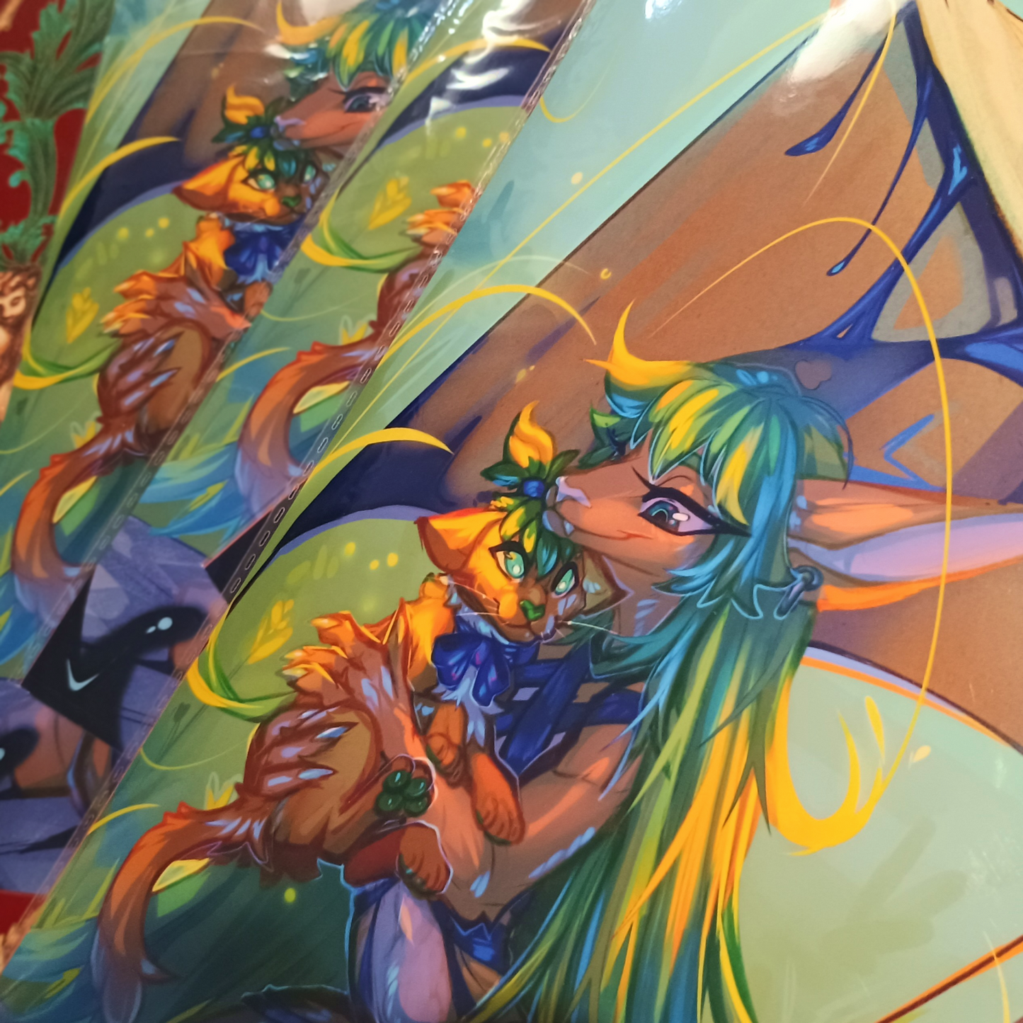 Elva with Elvacat Art print - big