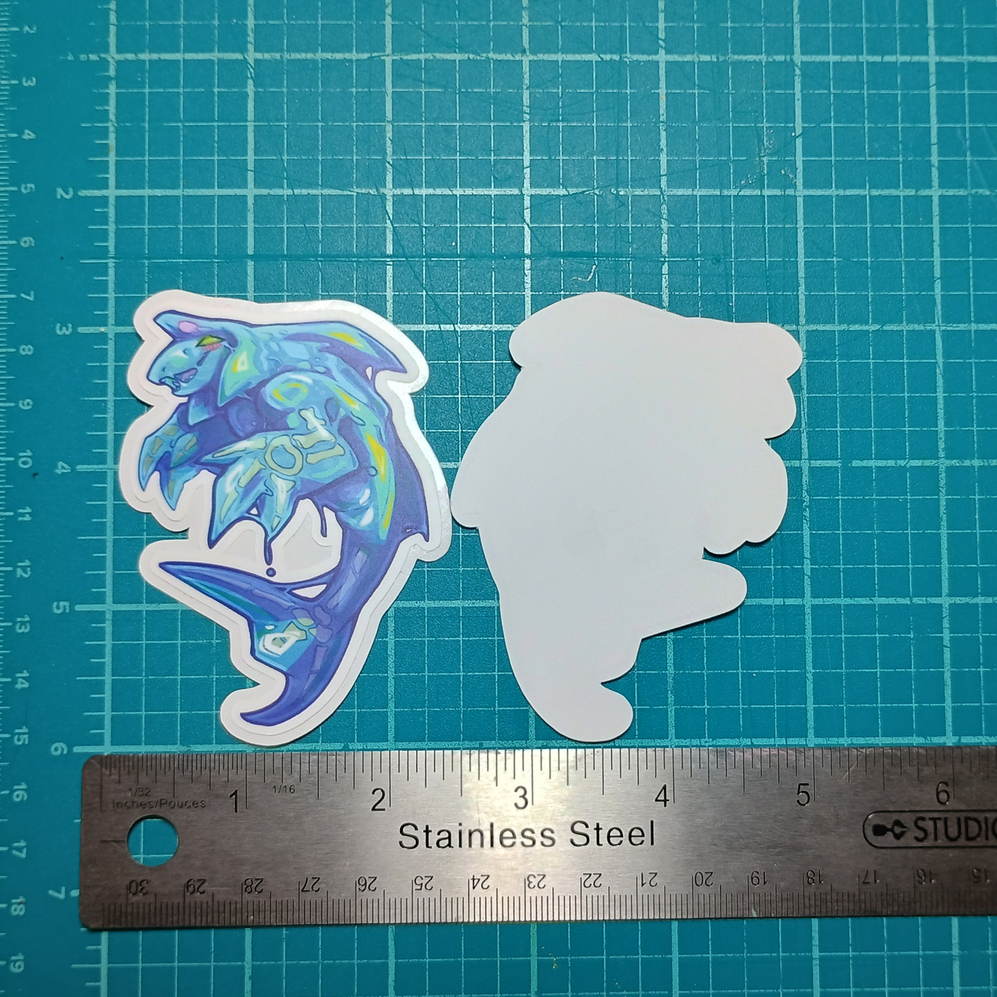 Chaos Fish Matte Sticker 3in / 7cm