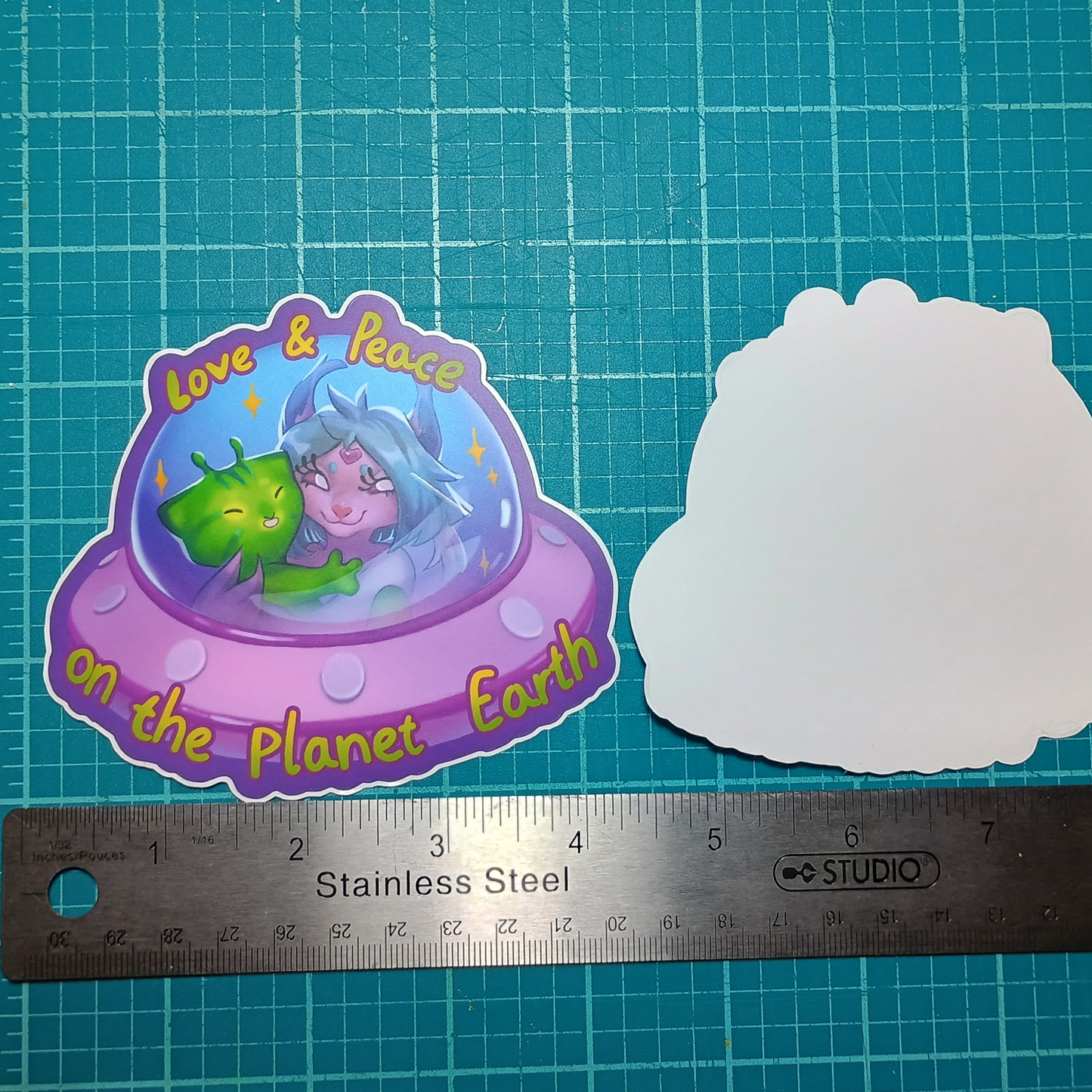 Glorp Kitty and Mafra Matte Vinyl Sticker 4inch | 10cm