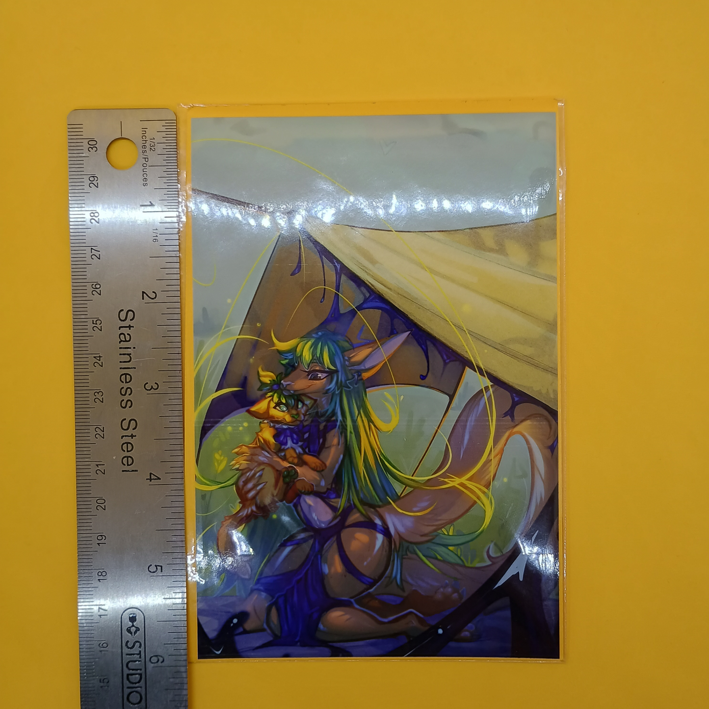 Elva with Elvacat Art print - small