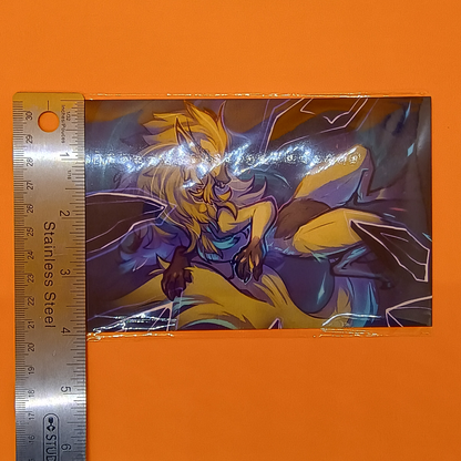 Lukaon wolf blue glossy art print  - small