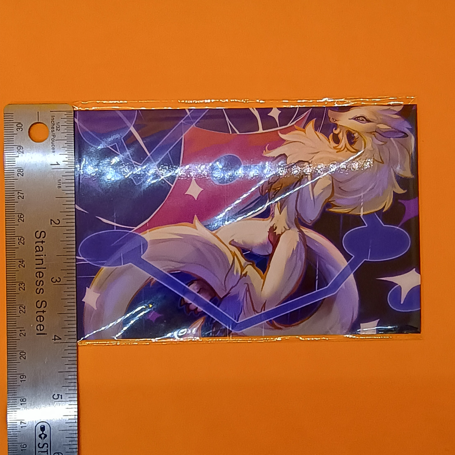 Lukaon wolf black glossy art print  - small