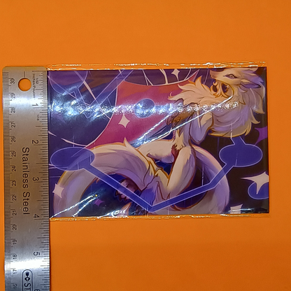 Lukaon wolf black glossy art print  - small