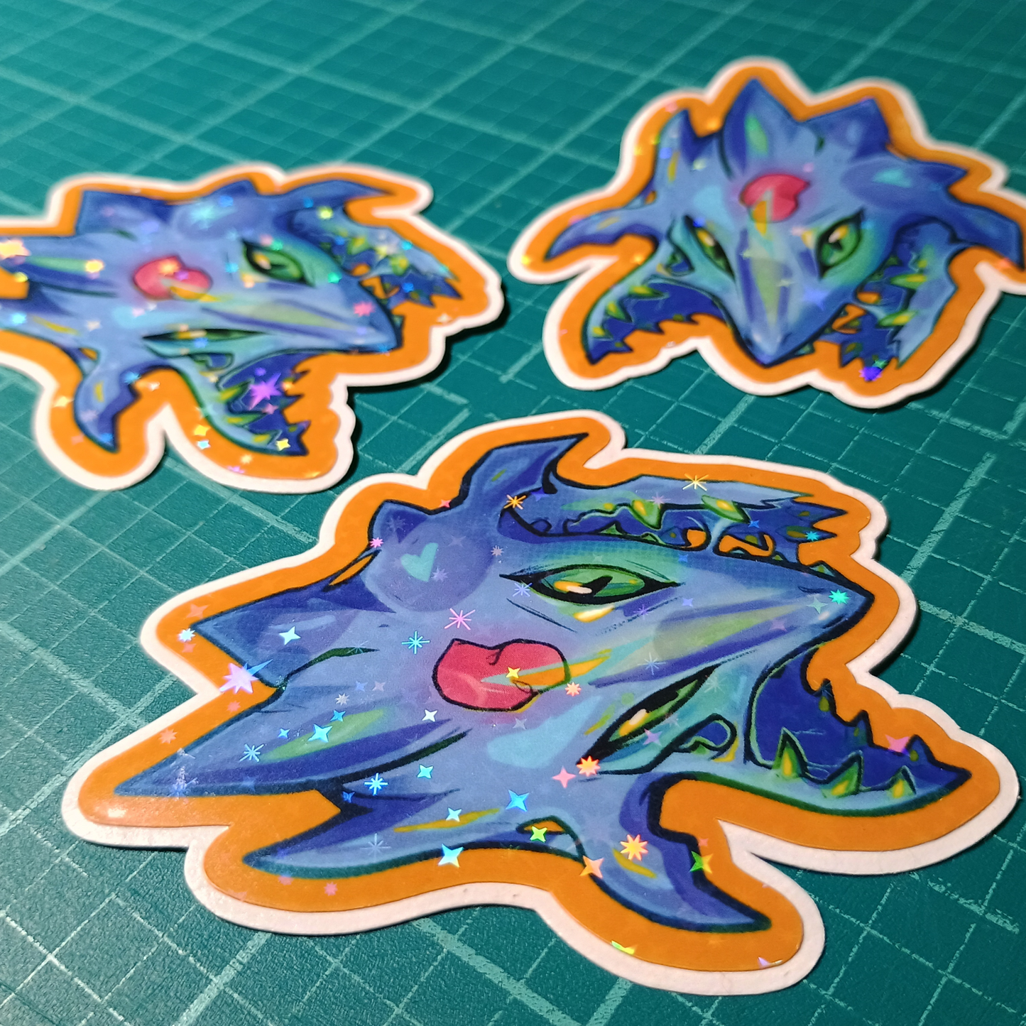 Chaos Head Star Holo Sticker 3in / 7cm