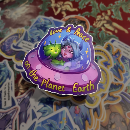 Glorp Kitty and Mafra Matte Vinyl Sticker 4inch | 10cm