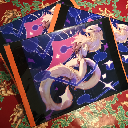 Lukaon wolf black glossy art print - big sfw