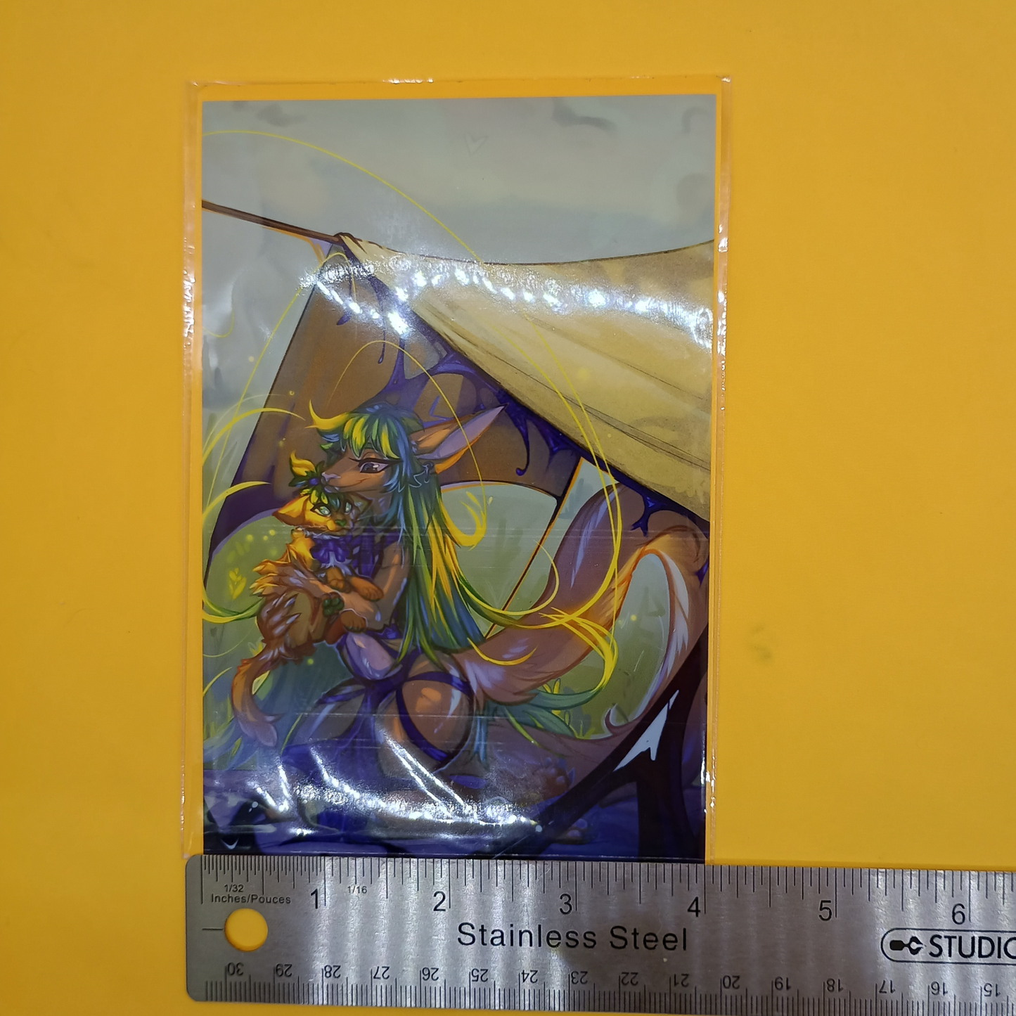 Elva with Elvacat Art print - small