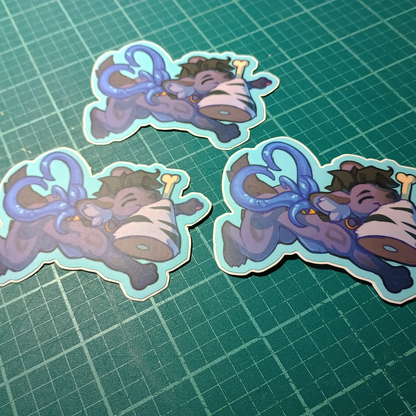 Avra with Meat Matte Sticker 3in / 7cm