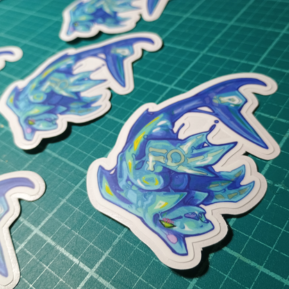 Chaos Fish Matte Sticker 3in / 7cm